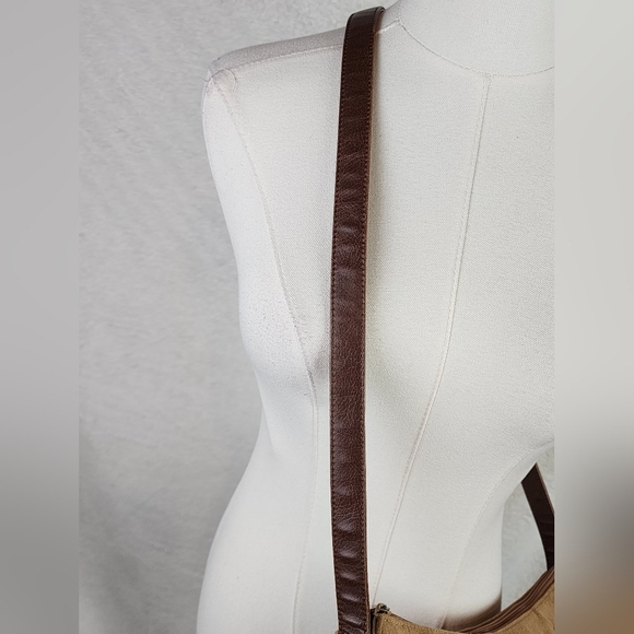 Vintage Cappelli Straworld Floral Beaded Faux Suede Shoulder Bag 2003 - Picture 8 of 14